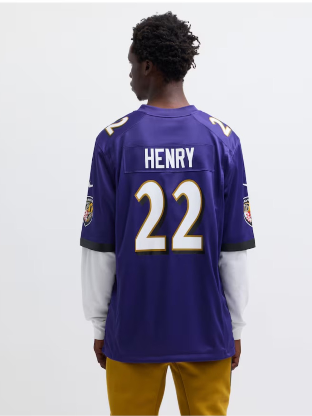 Baltimore Ravens Derrick Henry Nike Purple Game Jersey size XL new men’s loose - Picture 4 of 13